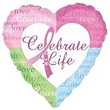 Birthday Express - Pink Ribbon Celebrate Life Foil Balloon - , 18