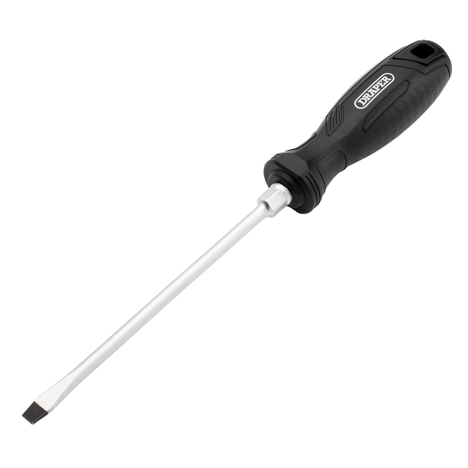 Draper Slotted Hard Grip Screwdriver, 6.5 x 150mm - 13542 - Magnetic Tip, CRV Blade