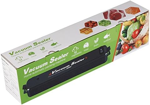 Vacuum Food Storage Machine, Automatic Home Foodsaver Vacuum Sealer Machine, One-Touch Vacuum Packing Design, Full Vacuum and Semi-vacuum Modes, 15 Vacuum Sealing Bags for Dry and Moist Food Fresh Preservation, Black