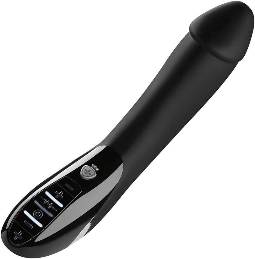Mystim Tickling Truman Realistic Silicone E-Stim Vibrator Black Edition - Image 4