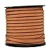 Mandala Crafts Brown Faux Suede Cord for Jewelry Making - 5mm 50 Yards Flat Vegan Leather Strings Laces Strips for Bracelets, Necklaces, DIY Crafts, and Dream Catchers Supplies