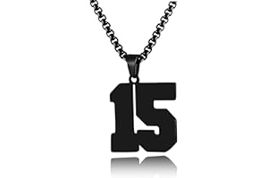 HSWYFCJY 18K Gold Number Necklace for Men,Stainless Steel Athletes Number Chain Charm Pendant Personalized Sports Jewelry for Boy Basketball Baseball Football Ice Hockey