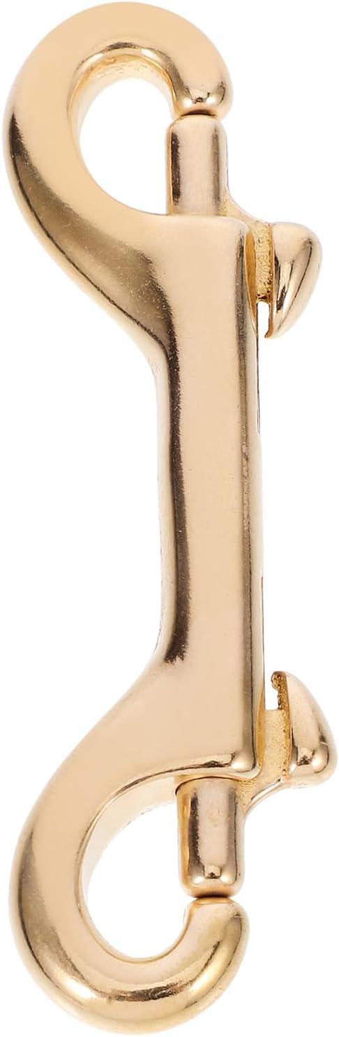 UKCOCO 90mm Brass Double Ended Bolt Snap Hook Clasp for Dog Leash Bag Strap