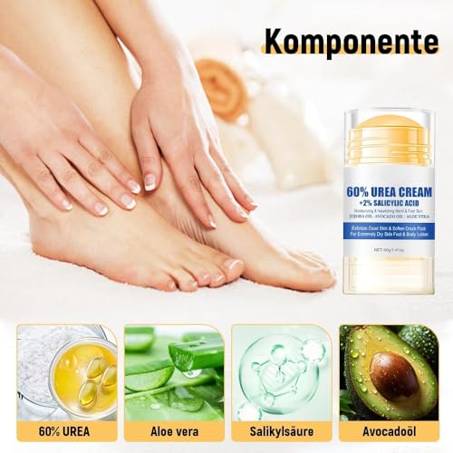2025 Nuevo Crema Hidratante para Pies, Repara e Hidrata los Pies Secos y Agrietados, Exfoliating Moisturizing Foot Ointment, 40 ml (1)