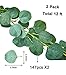 KISLOHUM Artificial Eucalyptus Garland Total 12ft Long Faux Lucky Greenery Fake Silver Dollar Hanging Eucalyptus Vines Leaves for Wedding Decor Centerpiece Table Runner Rustic Bridal 2pcs