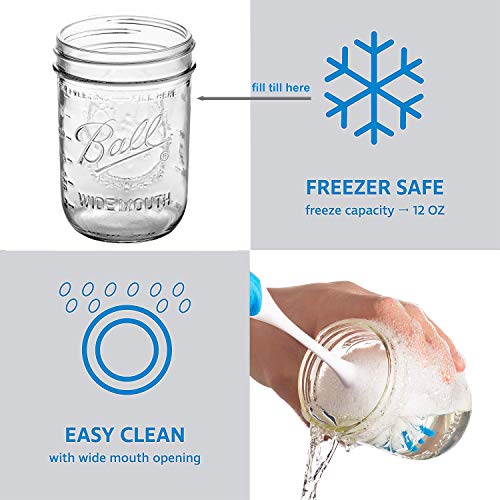 Ball-Wide-Mouth-Mason-Jars-16-ozCapacity-6-Pack-with-Airtight-lids-and-Bands-For-Canning-Fermenting-Pickling-Decor-Freezing-Microwave-And-Dishwasher-Safe-Bundled-With-SEWANTA-Jar-Opener