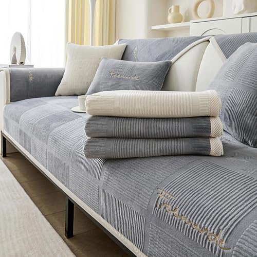 Couch Überzug,Sofa-Schutzhülle 1/2/3/4 Sitzer L Form Sofa Cover Sofa Überzug Ecksofa,2024 Neue Universelle Rutschfeste Sofa Überwurf,Solide Strukturierte Ultra 
