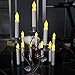 Micandle 12 Battery Taper Candles Yellow Flickering Flameless Candlestick Taper Candle, Dripless LED Handheld Taper Candles Lights for Church Christmas Party Decor