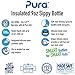 Pura Kiki 9oz/260ml Stainless Steel Insulated Sippy Bottle w/Sleeve, Plastic-Free, MadeSafe Certified, Medical-Grade Silicone Sipper Spout Fast Flow Rate for Kids, Toddlers, Babies & Infant – Orange