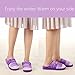 WILLIAM&KATE Men's and Women's Indoor Memory Foam Slippers Plush Lining Anti-Skid House Shoes (40-41/8.5-9.5 B(m) US, Purple)