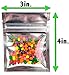 100 Smell Proof Bags - 3x4 inch Mylar Resealable Clear Ziplock Food Safe Plastic Aluminum Material (Silver) - by BEST Designs