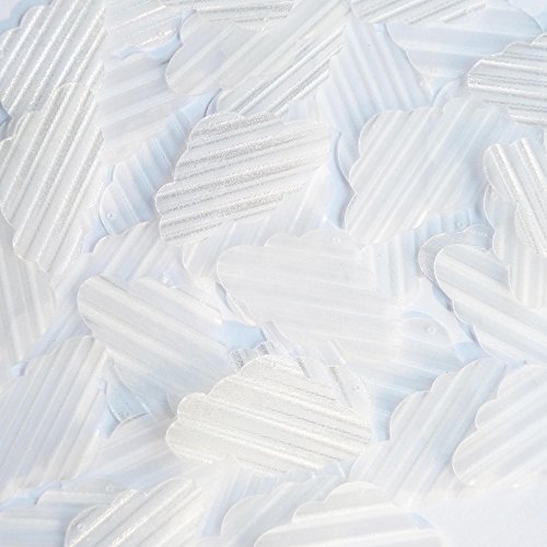 Sequin Cloud 1.5 inch Crystal Venetian Illusion. Loose Paillettes. Made in USA. Large for display, accents, applique, arts, crafts, and embellishment.