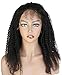 Ms Fenda Brazilian Virgin Human Hair Afro Kinky Curly 4B 4C Style 130% Density 13x4 Lace Wigs(16inch,Natural Color)