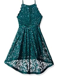 Amy Byer - Maxi vestido de encaje con lentejuelas para niña