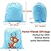 CiyvoLyeen Woodland Animal Party Favors Bags 12 Pack, Cartoon Designed Gift Candy Drawstring Bags, Goodie Bag for Kids Boys and Girls Birthday