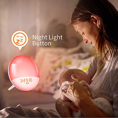 Wake Up Light Sunrise Alarm Clock for Kids,LBell Night Light/Sunrise