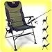 Earth Executive Folding Fishing Chair, Ultimate Comfort with Reclining Feature, Sleek Design, and Adjustable Extending Legs, Ideal for Fishing, Camping, Picnics, Sporting Events, and Tailgates