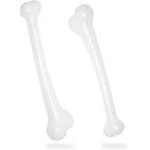 4E's Novelty 15" Jumbo Bone Prop 2 Pack - Plastic White Fake Dog Bone Props for Halloween Cavewoman Caveman Costume Accessories, Prop for Party Indoor Outdoor Decoration