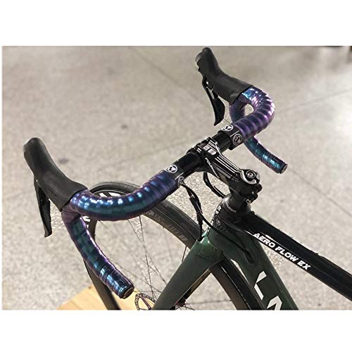 Fouriers 700C Handlebar Tape, Road Bike Bar Tape, Anti-Slip Bicycle Handle Tapes with 2 Bar End Plugs, Colorful - Thumbnail 7