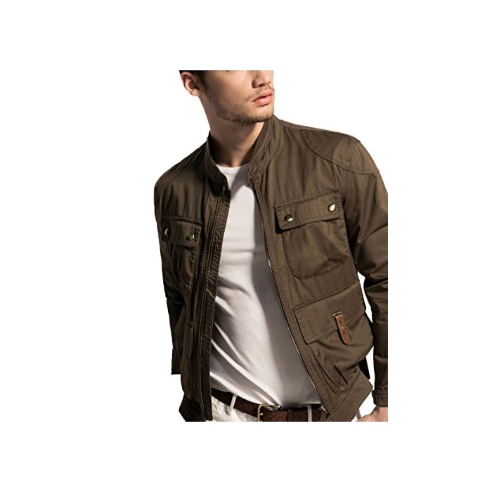 Khaki cotton safari jacket 3415/218 