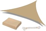 HEYOMART 3x3x3m Sun Shade Sail Triangle UV 98% Water Resistant