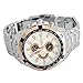 Readeel White Sport Silver Hands Men Stainless Steel Quartz Analog Wrist Watch Water Resistant