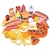 FUN LITTLE TOYS Play Food for Kids Kitchen, Pretend Food Plastic Food Toy for Toddlers, 49 pcs