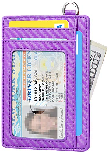 FurArt Slim Minimalist Wallet, Front Pocket Wallets, RFID Blocking, Credit Card Holder with Disassembly D-Shackle