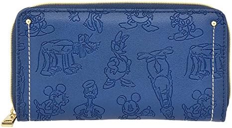Amazon ドナルド デイジー ミッキー ミニー グーフィー 財布 長財布 ウォレット レディース Emboss ディズニー ネイビー ディズニーストア カラビナ セット 雑貨 グッズ アニメ 萌えグッズ 通販