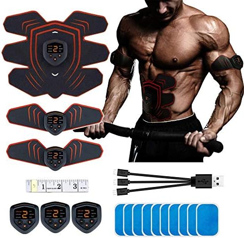 JuicyKick Muscle Toner, Abs Electric Stimulator EMS Abdominal Trainer Abdominal Toning Belt Wireless Electronic Body Gym Training Fitness Massager Set for Abdomen Arm Leg for Men and Women