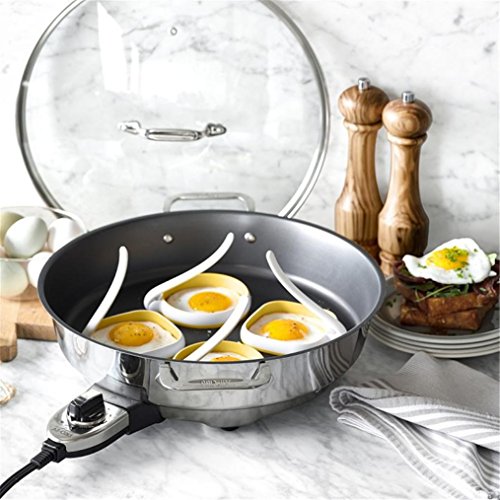 Jeeke 2Pcs Fried Egg Mold Ring,Round Egg Rings Pancake Cooker Nonstick Egg Separator For Frying Cooking (White, 2PCS) - Thumbnail 2