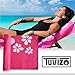 Tuvizo Beach Towel - Microfiber Quick Dry Sand Free Oversized Towels with Travel Bag 71 x 31” (Fuschia)