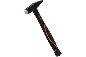 Picard Riveting Hammer BlackTec 800g - German Pattern, Cross Peen, Alloy Steel Head, Black Powder Coated, Low Vibration, Fiberglass Core Handle, Rubber Grip, 0032700-0800