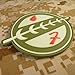 Boba Fett Crest Star Wars Glow Dark Mandalorian GITD PVC Rubber 3D Fastener Patch