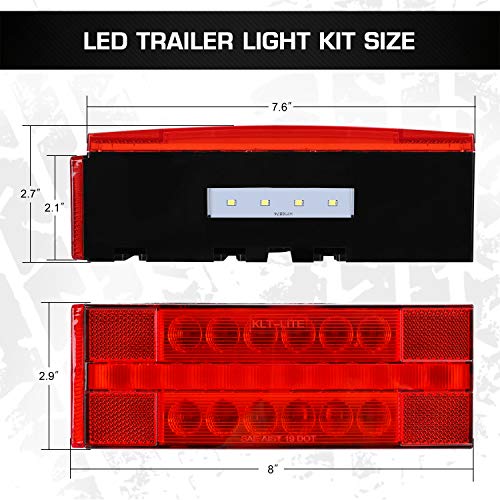 Linkitom 2021 New Submersible LED Trailer Light Kit, Super Bright Fully