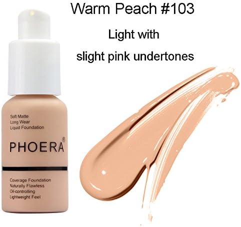 YLCOYO 30ml PHOERA Matte Oil Control Concealer Liquid Foundation (C)