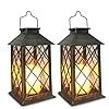 SHYMERY Solar Lantern,Outdoor Garden Hanging Lanterns,Set of 2,14 Inch Waterproof LED Flickering Flameless Candle… 51icuBXUPxL