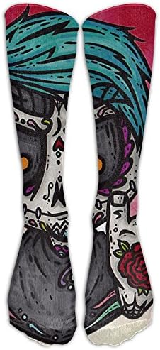 UUMEISB Sugar Skull Boy Women 3D Winter Knit Warm Casual Thick Thermal Long Socks