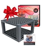 96 Holes Pencil Holder,Brush Pen Desk Stand,No Case! Perfect Organizer Holder for Gel Pens,Paint Brushes,Colored Pencils,Markers & More by WooCraftsart