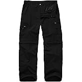 Mens Convertible Hiking-Pants, Quick-Dry Waterproof Lightweight Pants for Outdoor, Zip-Off Pants with 7 Pocket