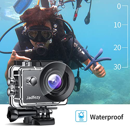 Jadfezy Action Camera 4K 60FPS with EIS AntiShake, WiFi and Remote