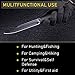 Grand Way Tactical Knife - Survival Fixed Blade Knife - Best Outdoor Military Knives for Camping Bushcraft or Self Defense - Large Stainless Steel Blade Full Tang Handle Tactical Knife 2802 T-B