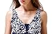 wantdo Women's One-Piece Push Up Swimsuit Swimwear Bathing Suit Flower Print Swimdress Navy 16-18