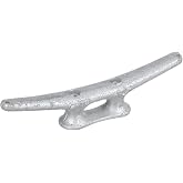 Seachoice Open Base Dock Cleat, Galvanized Gray Iron, 6 in. | Gray color, China origin, Dock Hardware, Dock Cleats, Open Base Dock Cleats, Galvanized Cleats