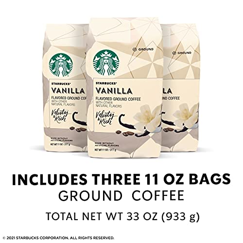 Starbucks Flavored Ground Coffee, Vanilla, No Artificial Flavors, 33 Oz