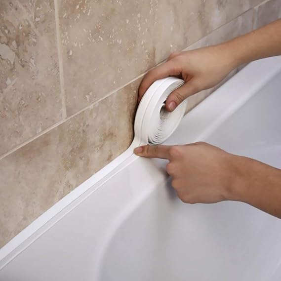 Bathtub Caulk Strip PE Self Adhesive Tub and Wall Sealing Tape Caulk