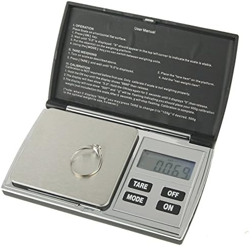 Precision 100g / 0.01g flip digital scale with backlit LCD screen, platform size: 69mm x 64mm Standard