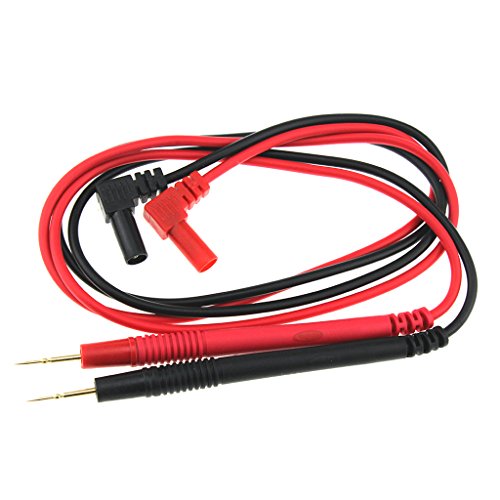 huanban072 1 Pair Probe Gold Plated Probe Test Leads Probe Cable for Multimeter Needle Tip + Alligator Pliers