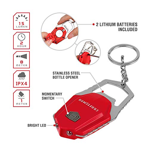 Craftsman Penlight and Keychain Flashlight Combo Kit, 2pack LED Pen