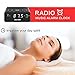 USB Alarm Clock Radio, Digital Alarm Clock with USB Phone Charger, FM Radio, Sleep Timer, Dimmer, Snooze, 0.6” Digital LED Display and Battery Backup Function for Bedroom, Office, Table and Desk